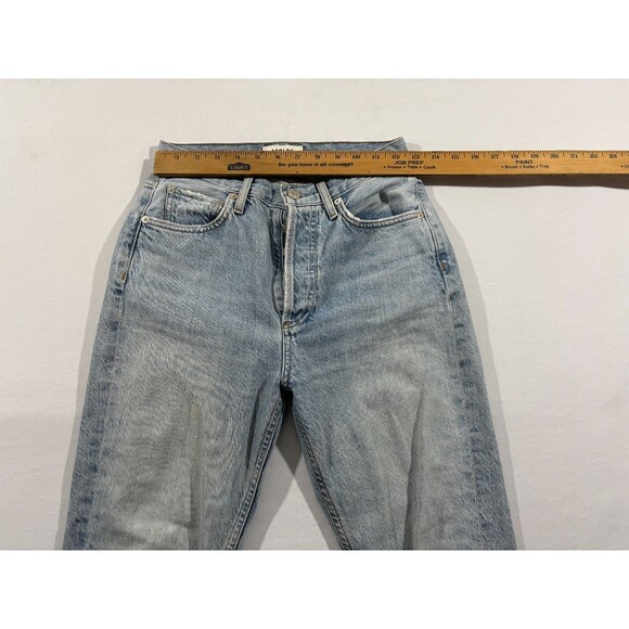 Agolde Jeans Womens Riley Straight Leg High Rise Blue Denim Button Fly Sz 23 - Picture 4 of 13